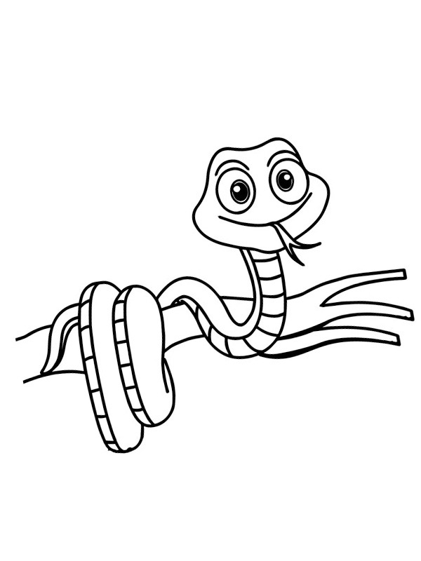 Happy snake Coloring page