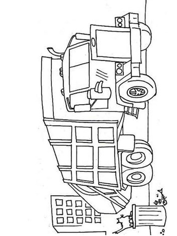 Garbage Truck Coloring page