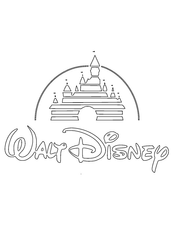 Walt Disney logo Coloring page