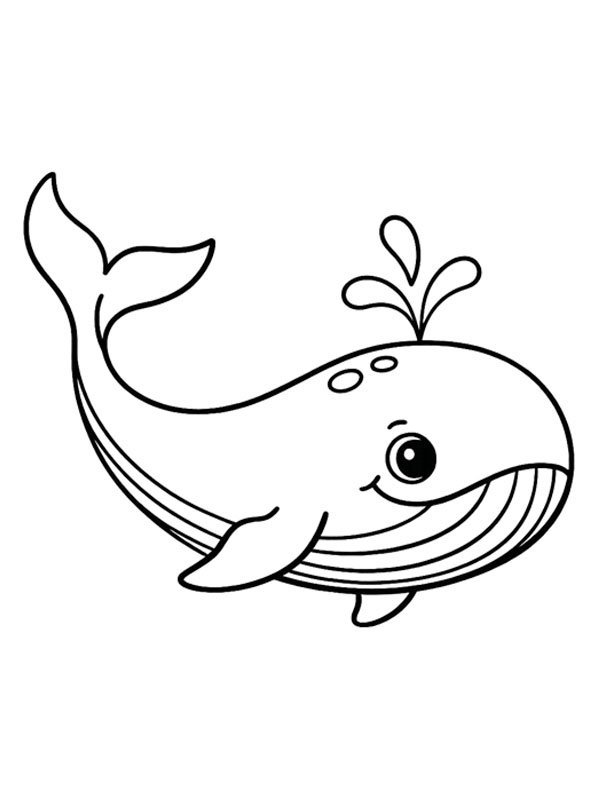 Whale for toddlers Coloring page