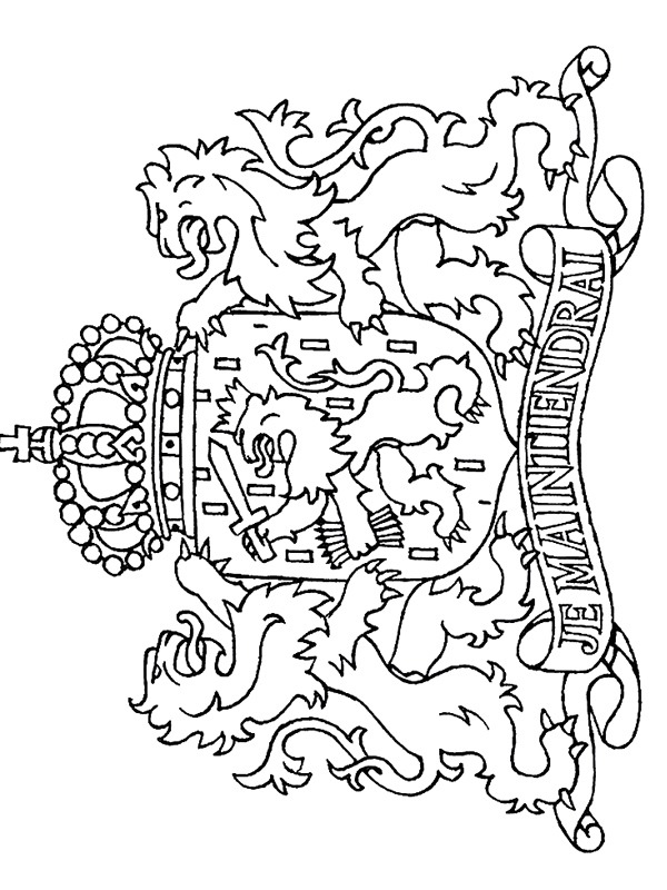 Coat of arms of the Netherlands Coloring page