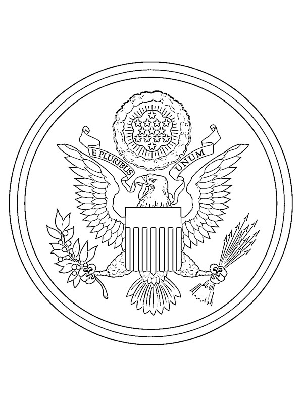 Coat of arms of the United States Coloring page