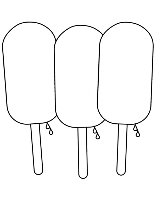 Popsicles Coloring page