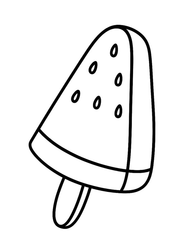 Watermelon Ice Lollie Coloring page Watermelon Ice Lollie Coloring page