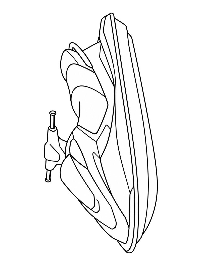 Jet ski Coloring page
