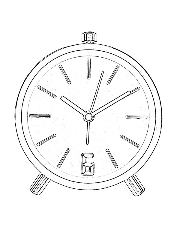 Alarm clock Coloring page