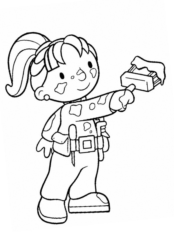 Wendy is painting Coloring page Wendy is painting Coloring page