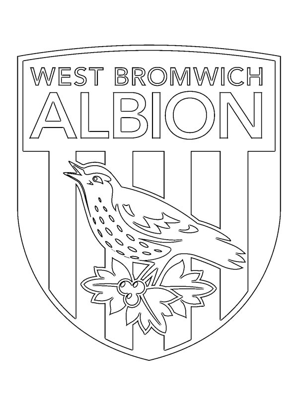West Bromwich Albion FC Coloring page West Bromwich Albion FC Coloring page