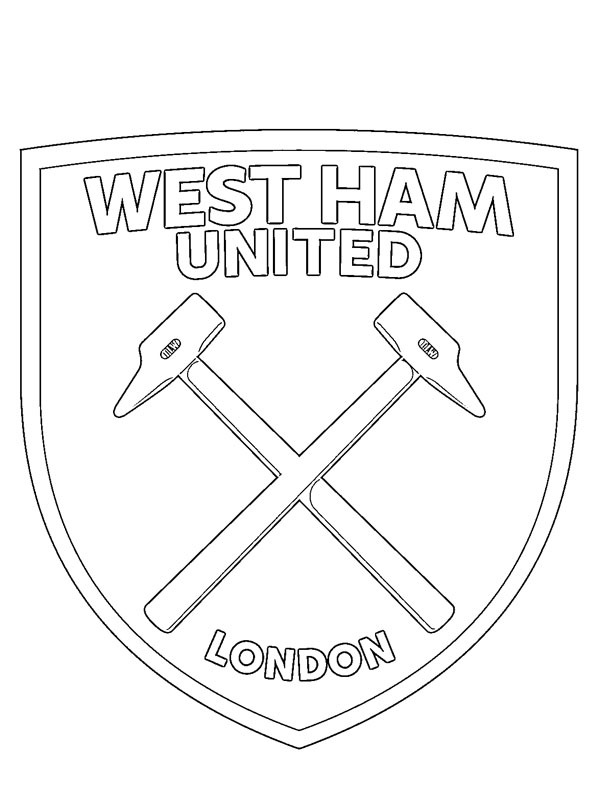 West Ham United FC Coloring Page Funny Coloring Pages