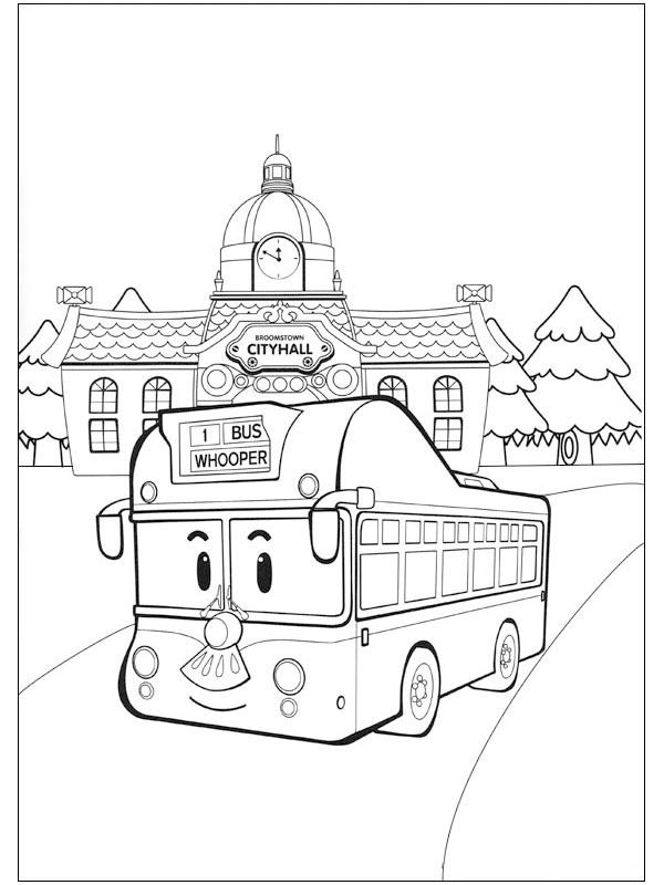 Whooper Robocar Poli Coloring page