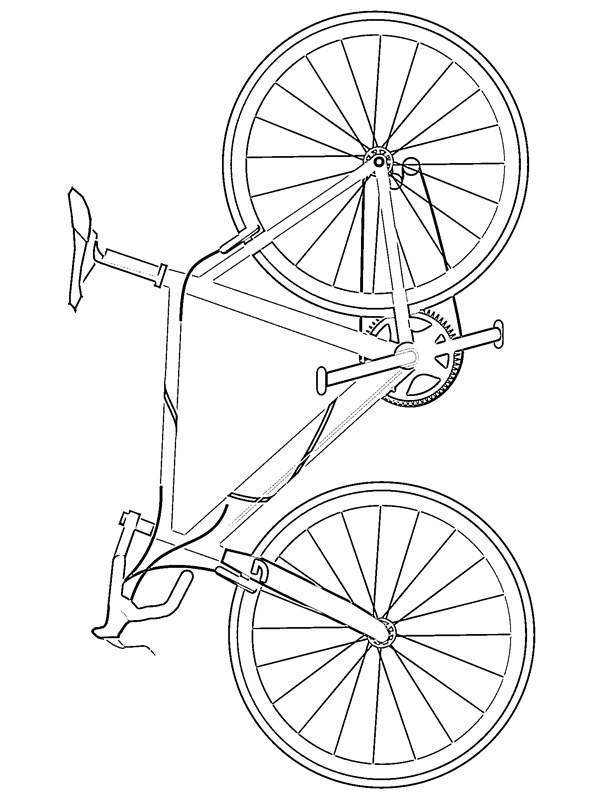 Road bike Coloring page