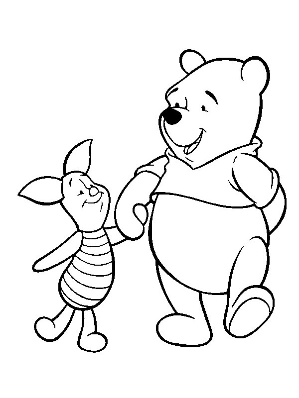 Winnie the Pooh and Piglet Coloring page