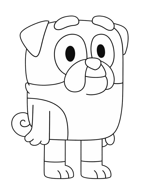 English Bulldog Winton (Bluey) Coloring page