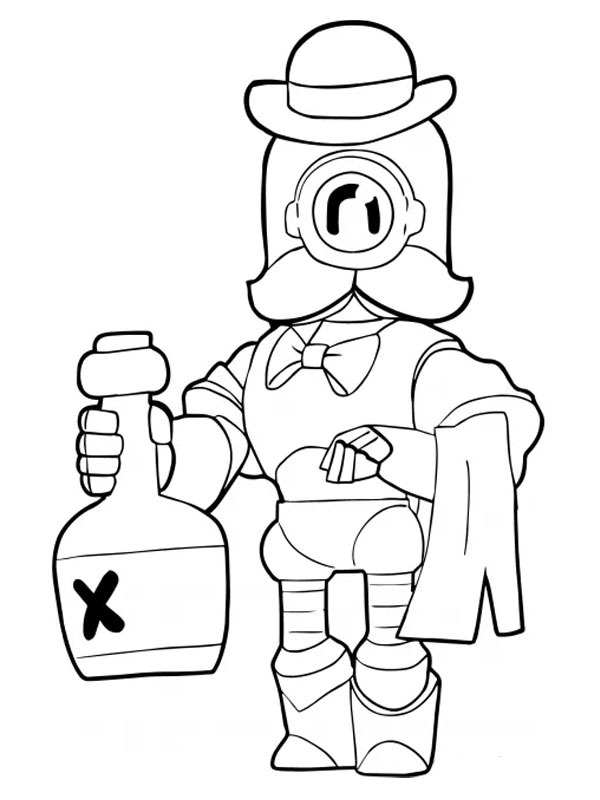 Wizard Barley Brawl Stars Coloring page