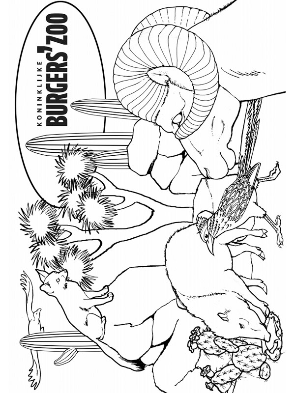 Dessert Burgers Zoo Coloring page
