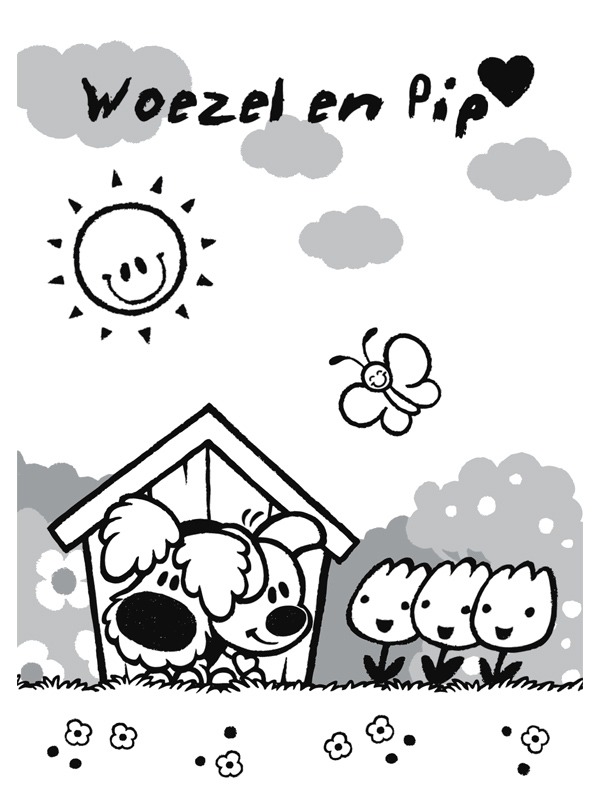 Woozle and pip in the yard Coloring page
