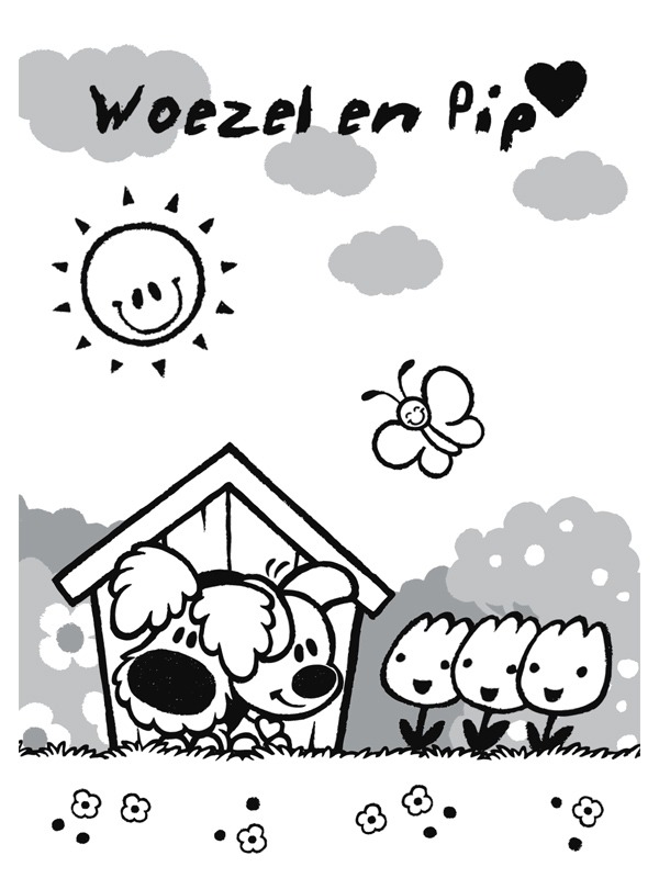 Woozle and pip in the yard Coloring page Woozle and pip in the yard Coloring page