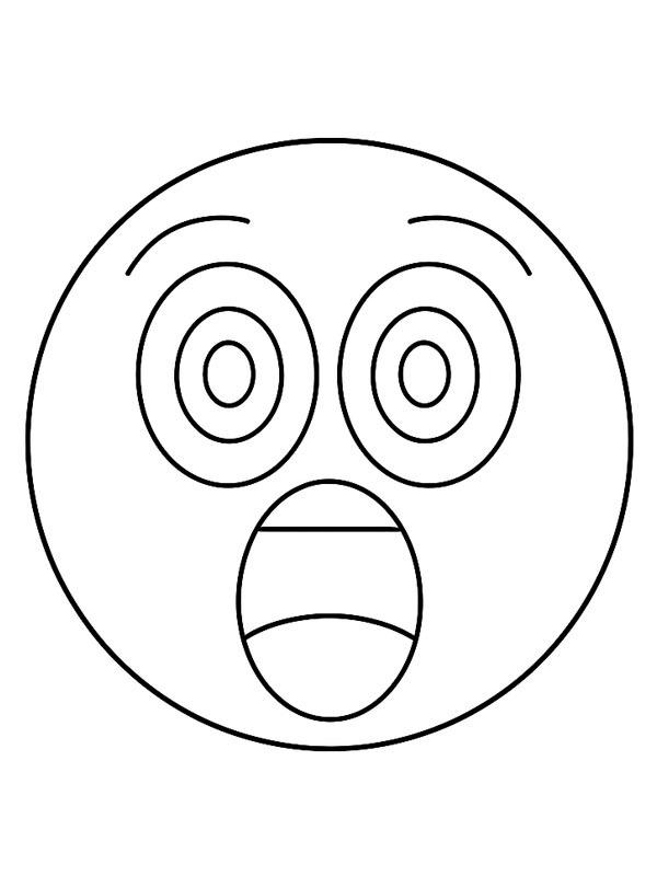 Wow emoji Coloring page