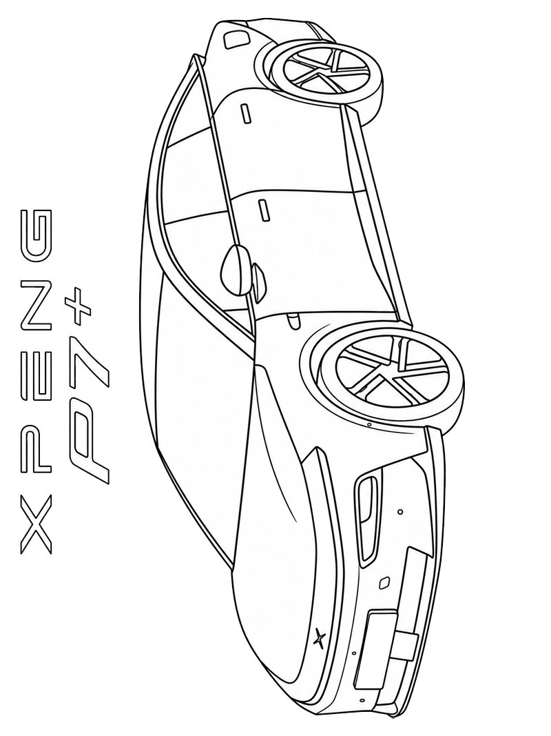 Xpeng p7+ Coloring page