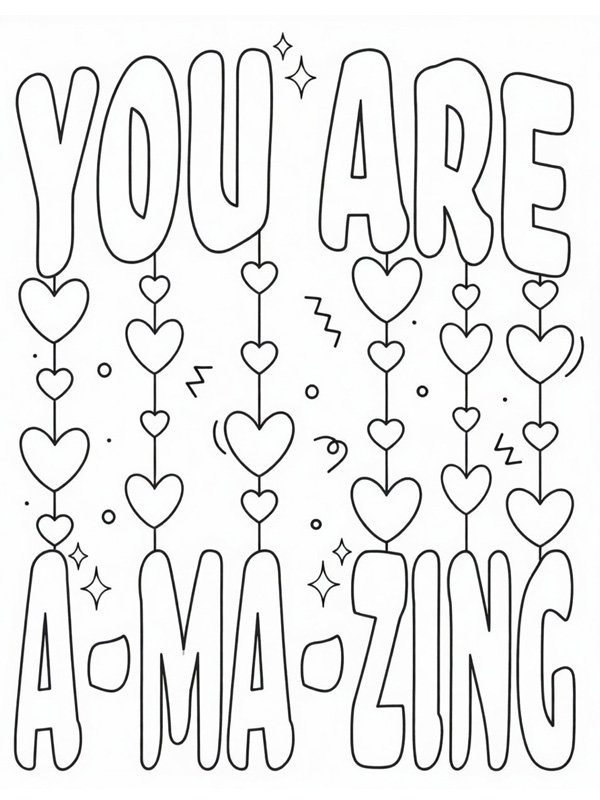 You Are Amazing Coloring page