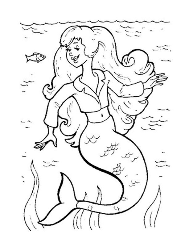 Mermaid underwater Coloring page