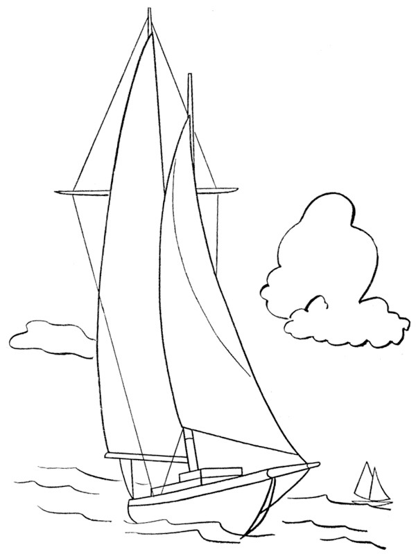 Sailboat Coloring page