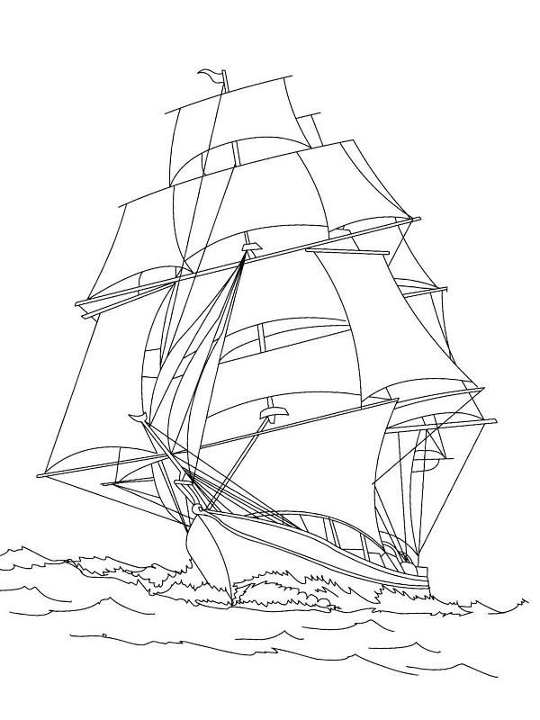 Sailing ship Coloring page