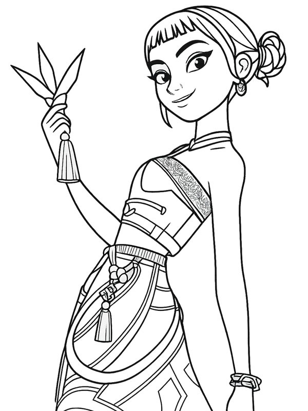 Zoey (Kpop Demon Hunters) Coloring page Zoey (Kpop Demon Hunters) Coloring page