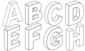 3D Letters Alphabet
